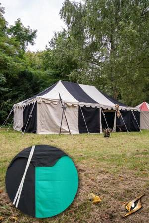 Marquee Tent - 5x8m - Epic Black/Emerald Green