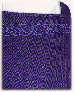 Alva Apron Dress Herringbone  Purple - suknia fartuchowa