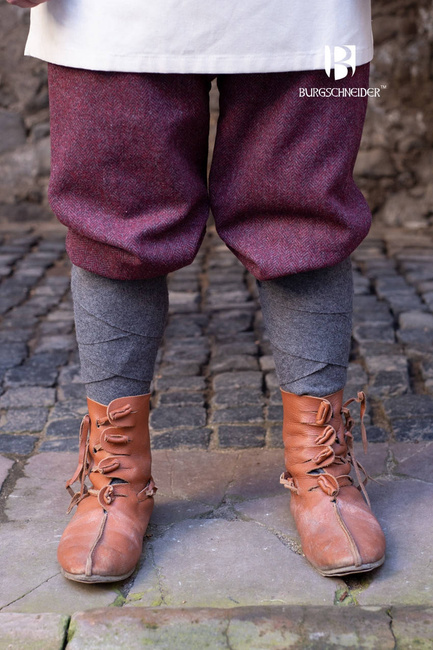 Rus Pants Ivar Herringbone - Burgundy/Grey