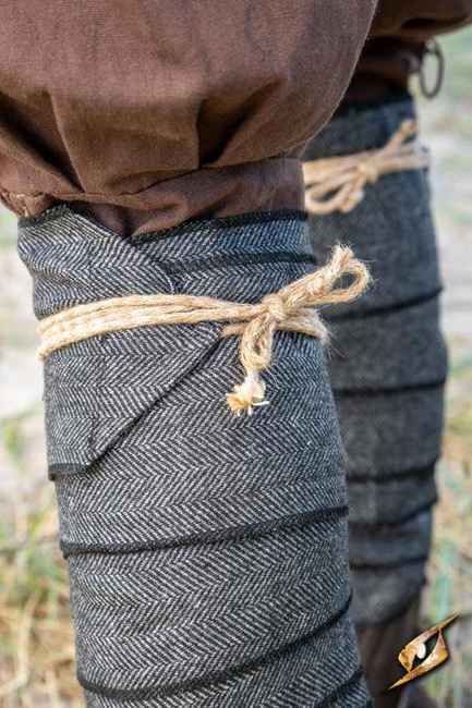 Herringbone Leg Wraps - Wool - Charcoal Grey