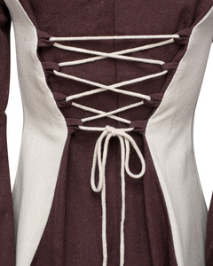 Calla Dress Canvas Brown/Cream - płócienna suknia