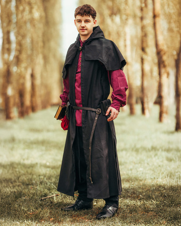 Abraxas Duster Canvas Black - średniowieczna opończa