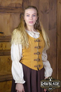 Julienne Leather Jerkin Short - Light Brown