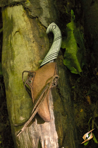 Elven Throwing Knife Holder - Left - Brown