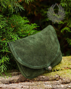 Rickar Belt Bag Big Green - zamszowa duża kaletka
