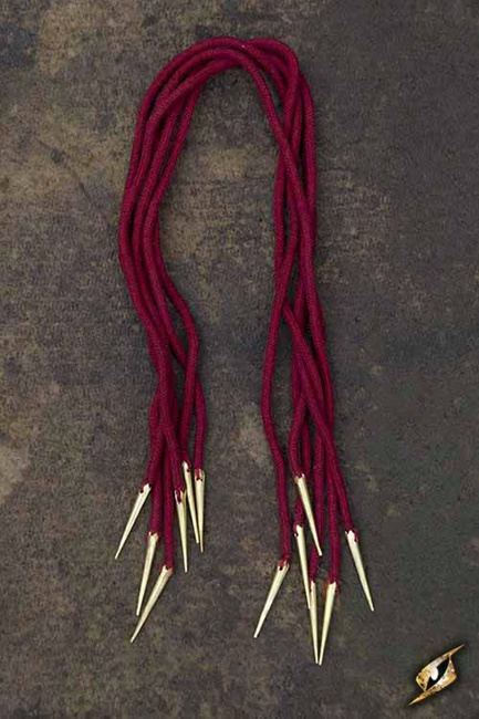 Tie Strings W. Points - Dark Red