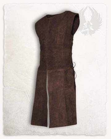 Justus Suede Tabard Brown - średniowieczny tabard
