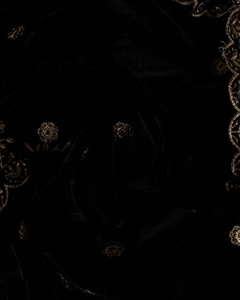 Jasmin Scarf - Black - szal z aksamitu