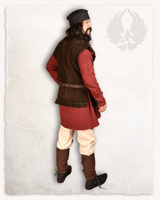 Penda Leatherjerkin Suede Brown - zamszowy bezrękawnik