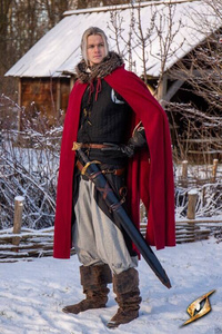 Sword Belt Scabbard Black/Dark Brown 94 cm - Faux Leather - pochwa na miecz larpowy