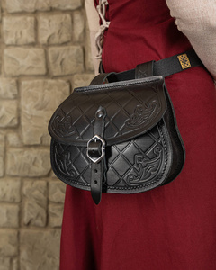 Julius Beltbag Black - skórzana torba na pas