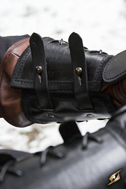 Leather Gauntlet left hand - Black