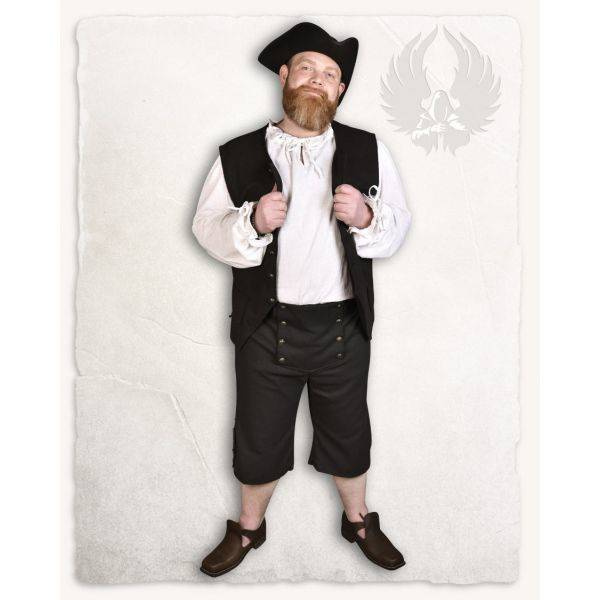 Franklin Shorts Black - płócienne spodnie