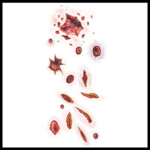 Shot And Stabbed Tattoo - tatuaż tymczasowy