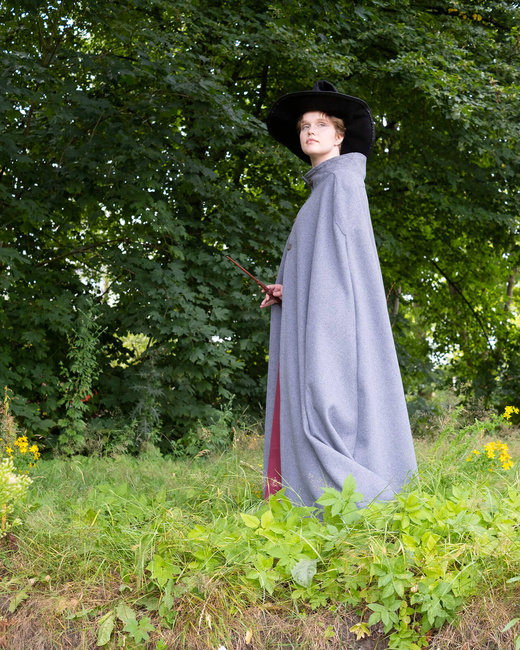 Ceres Cloak Wool - Grey - płaszcz wełniany