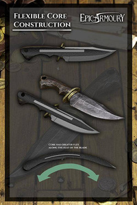 Ranger Knife with Core - Gold - Black - 32 cm