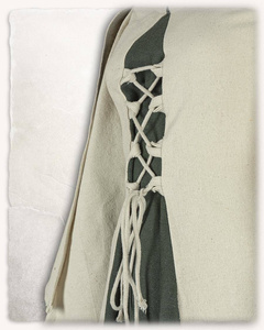 Kirian Girls Dress Cream/Green - średniowieczna suknia