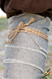 Herringbone Leg Wraps - Wool - Storm Grey