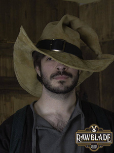 Wikka the Witch Hat Split Leather - Light Brown