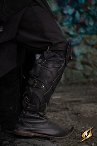 Shadow Graves Suede- Black - nagolenniki zamszowe