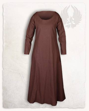 Lenora Ladies Tunic Premium Canvas Brown - płócienna szata