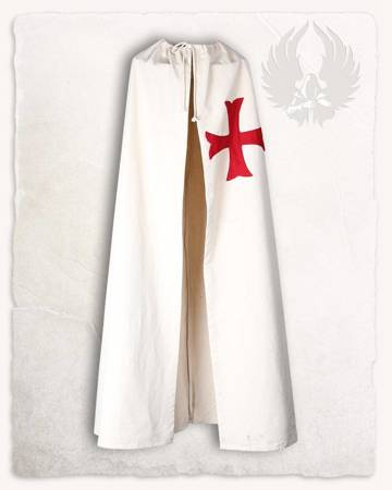 Carl Cloak Crusader Cream/Red - płaszcz krzyżowca