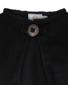 Bron Pelerine Wool Black - wełniana krótka peleryna