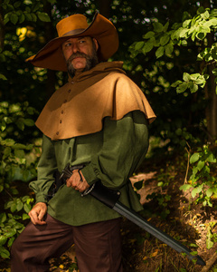 Notker Hood Wool - Sand - kaptur średniowieczny