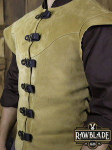 Jules Short Splitleather Jerkin - Light Brown