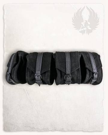 Friedhelm Multipouch Black - zamszowa torba