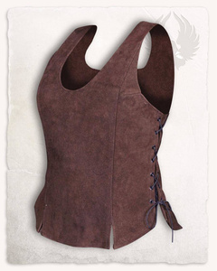 Lisa Leather Bodice Brown - zamszowa kamizelka