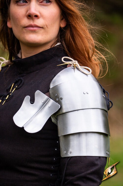 Landsknecht Spaulders - Steel - naramienniki landsknechta