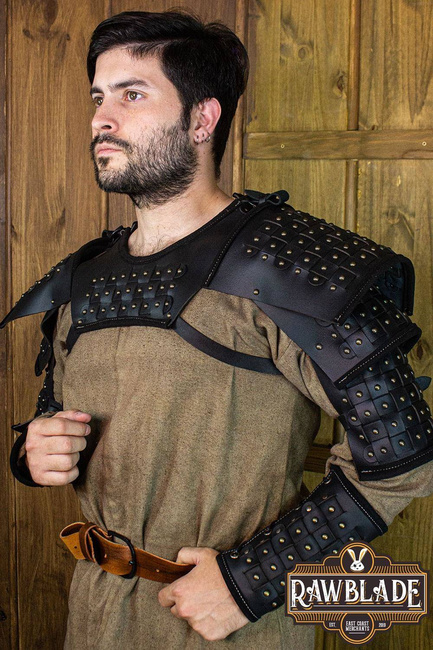 Evan Reinforced Pauldrons - Black