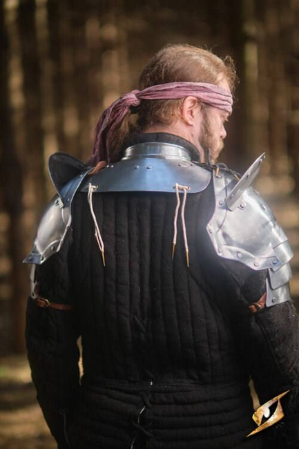 Captain Pauldrons - Polished Steel