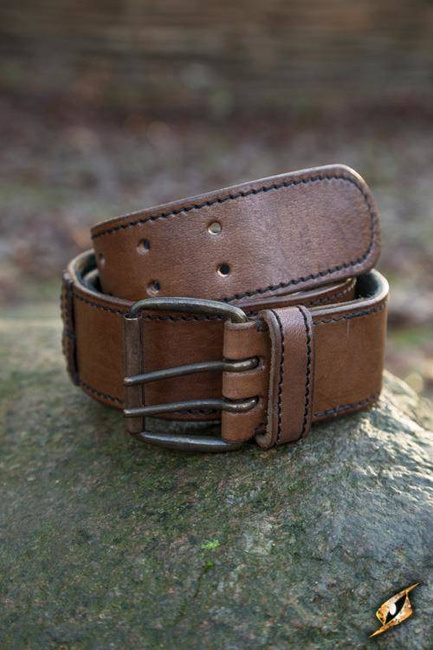 Ring Belt Brown - skórzany pas z pierścieniami