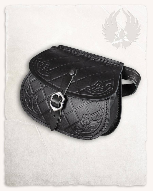 Julius Beltbag Black - skórzana torba na pas