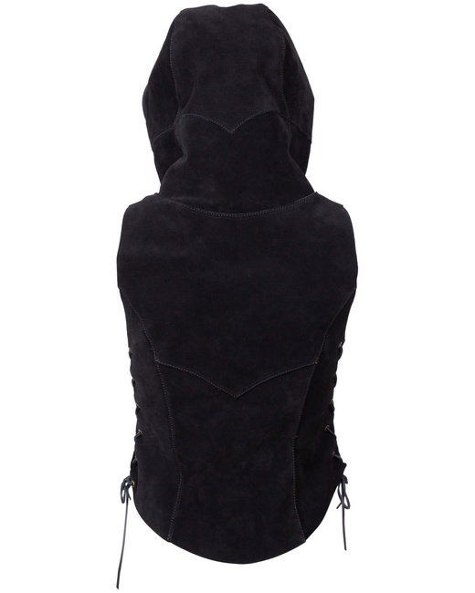Sombra Vest - Black - zamszowa kamizelka