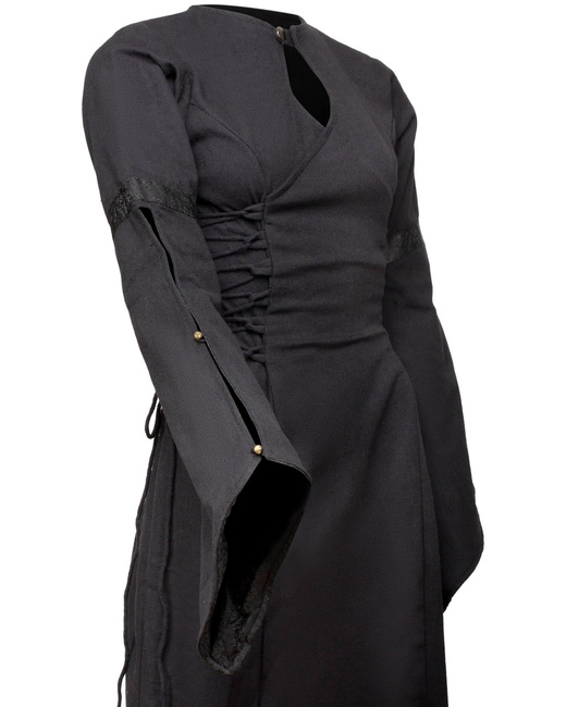 Antaris Dress Canvas - Black - suknia bawełniana