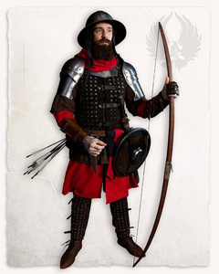 Robert Greaves black - nitowane skórzane nagolenniki