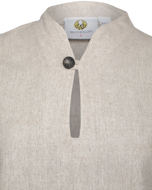 Galatea blouse linen - Brown- lniana koszula