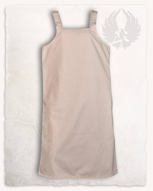 Ester Apron Dress Cream - płócienna suknia fartuchowa