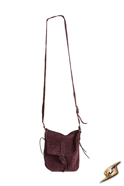 Traveler Satchel Suede - Bordeaux - torba na ramię