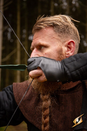 Archery Half-glove - Black - Left Hand