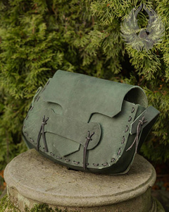 Meera Shoulder Bag Oliv - skórzana torba na ramię