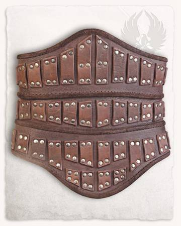 Evandra Leather Bodice Brown - skórzany gorset