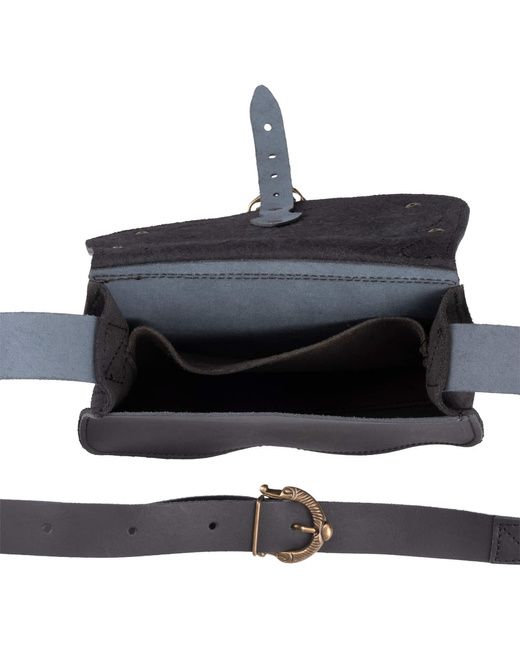 Escudero shoulder bag - Black - skórzana torba na ramię