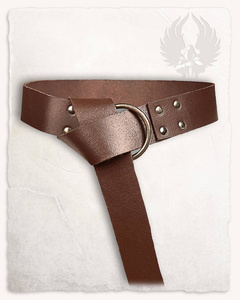 Doran Ring Belt Brown - skórzany pas pierścieniowy