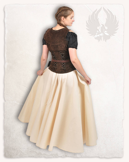 Sarina Leather Bodice Brown - zamszowa kamizelka