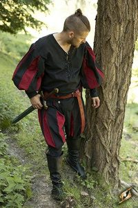 Landsknecht Pants - Black/Dark Red
