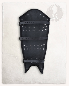 Quintus Upper Leather Greaves - Black